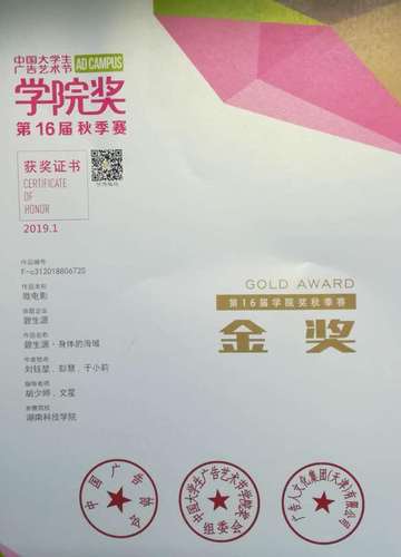 学院获中国大学生广告艺术节学院奖金奖 学院获中国大学生广告艺术节学院奖金奖