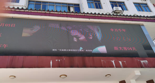 学校电子显示屏上播放防艾科普视频 学校电子显示屏上播放防艾科普视频